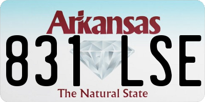 AR license plate 831LSE