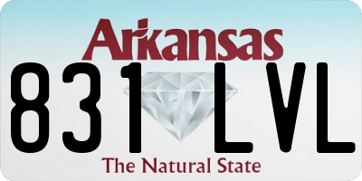AR license plate 831LVL