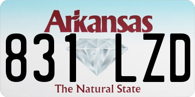 AR license plate 831LZD