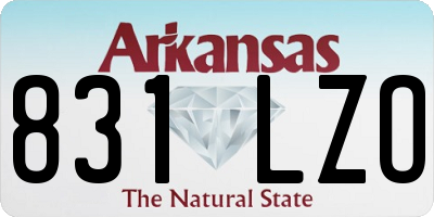 AR license plate 831LZO