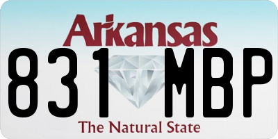 AR license plate 831MBP