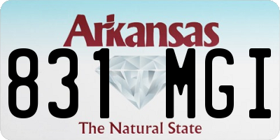 AR license plate 831MGI