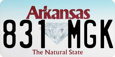 AR license plate 831MGK