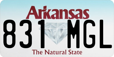 AR license plate 831MGL
