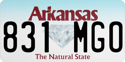 AR license plate 831MGO