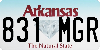 AR license plate 831MGR