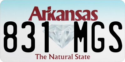 AR license plate 831MGS