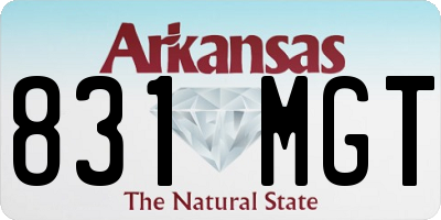 AR license plate 831MGT