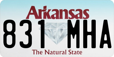 AR license plate 831MHA