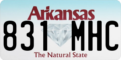 AR license plate 831MHC