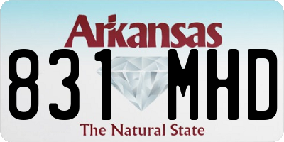 AR license plate 831MHD