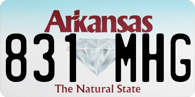 AR license plate 831MHG