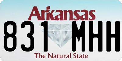 AR license plate 831MHH