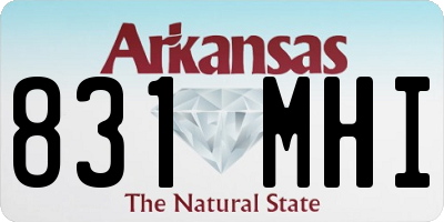 AR license plate 831MHI