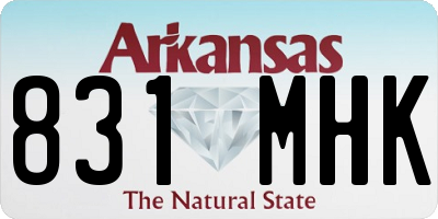 AR license plate 831MHK