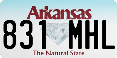 AR license plate 831MHL