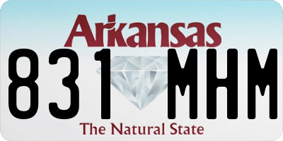 AR license plate 831MHM