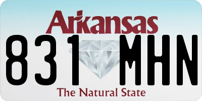 AR license plate 831MHN