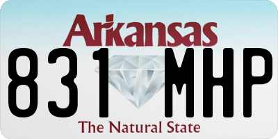 AR license plate 831MHP