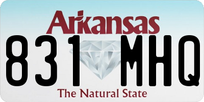 AR license plate 831MHQ
