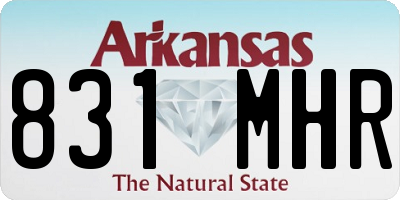 AR license plate 831MHR