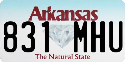 AR license plate 831MHU