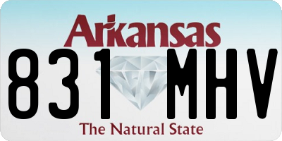 AR license plate 831MHV