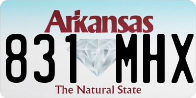 AR license plate 831MHX