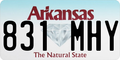 AR license plate 831MHY