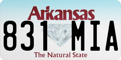 AR license plate 831MIA