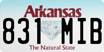 AR license plate 831MIB