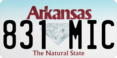 AR license plate 831MIC