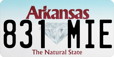 AR license plate 831MIE