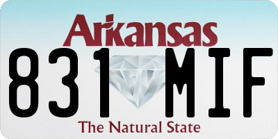 AR license plate 831MIF