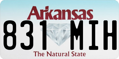 AR license plate 831MIH