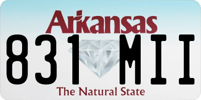 AR license plate 831MII