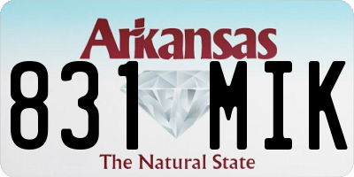 AR license plate 831MIK