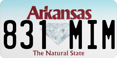 AR license plate 831MIM