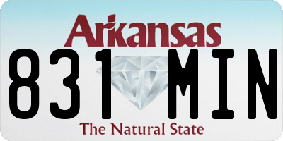 AR license plate 831MIN