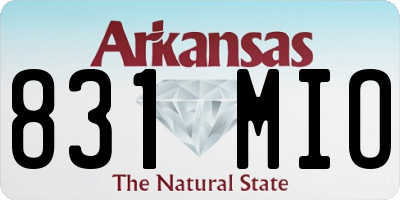 AR license plate 831MIO