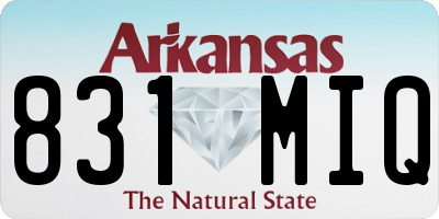 AR license plate 831MIQ