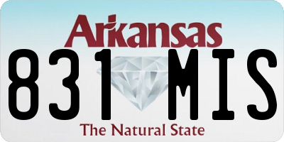 AR license plate 831MIS