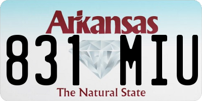 AR license plate 831MIU