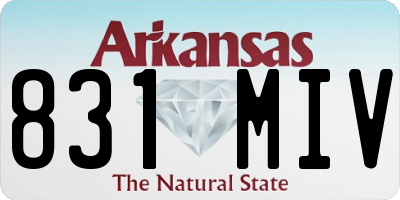 AR license plate 831MIV
