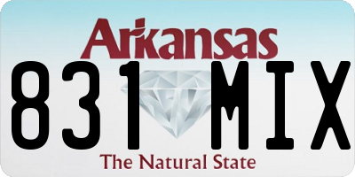 AR license plate 831MIX