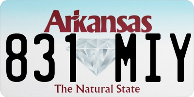 AR license plate 831MIY