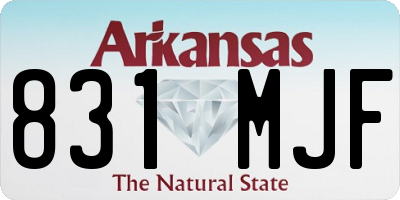 AR license plate 831MJF