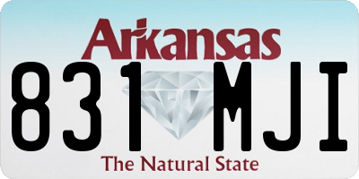AR license plate 831MJI
