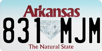 AR license plate 831MJM