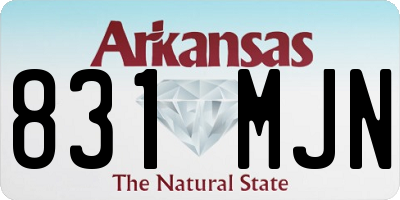 AR license plate 831MJN